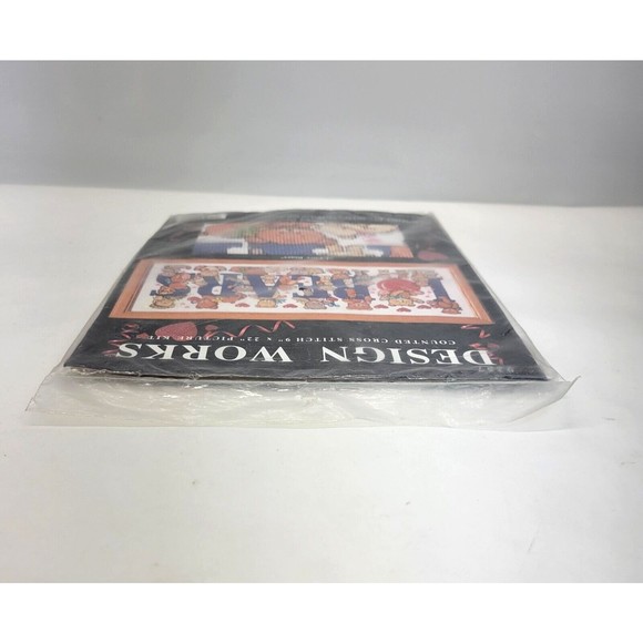 Design Works Cross Stitch Kit I Love Bears 9257 Teddy Bears 9 x 22 NEW Sealed - Picture 7 of 8